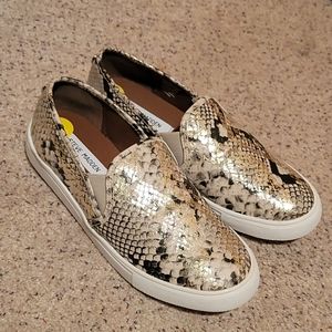 Steve madden snake skin slip on sneakers size 9